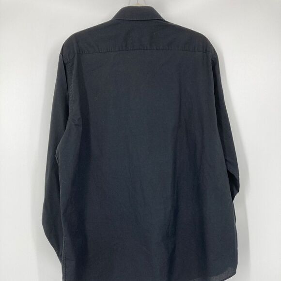 Pierre Cardin Men’s Black Shirt Size 17 34/35 - Picture 2 of 8
